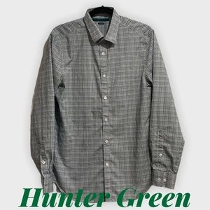 Perry Ellis Hunter Green Wrinkle Free Dress Shirt